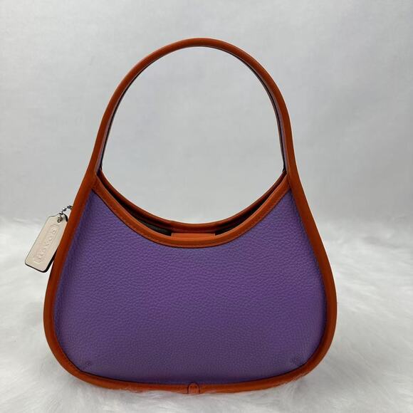 Coach Ergo Bag In Coachtopia Leather Shoulder CK112 Iris Sun Orange Rainbow NWT - Picture 2 of 7